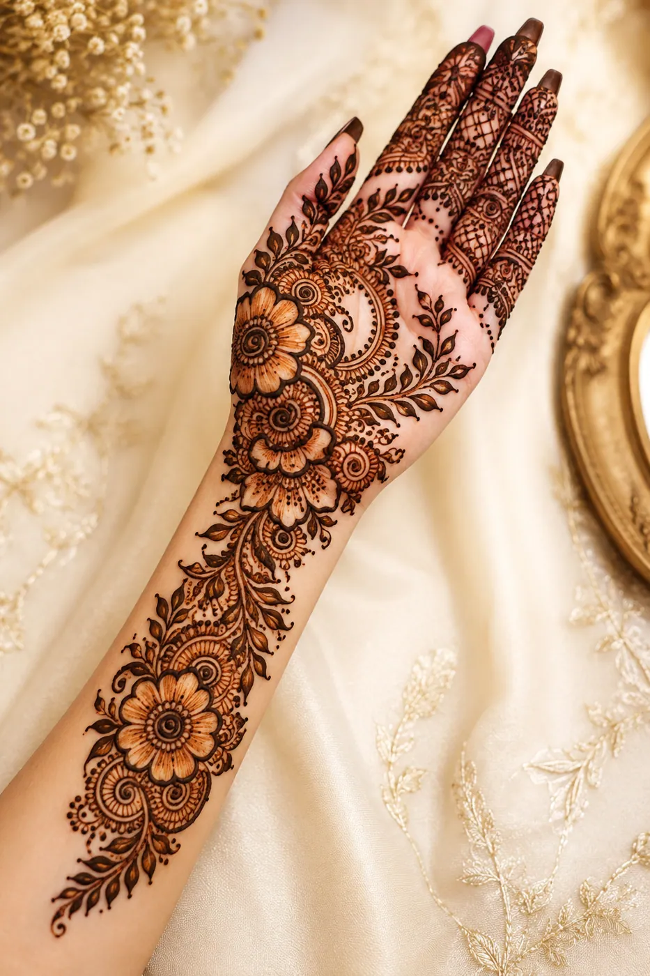 Trendy Arabic Mehndi Design #16