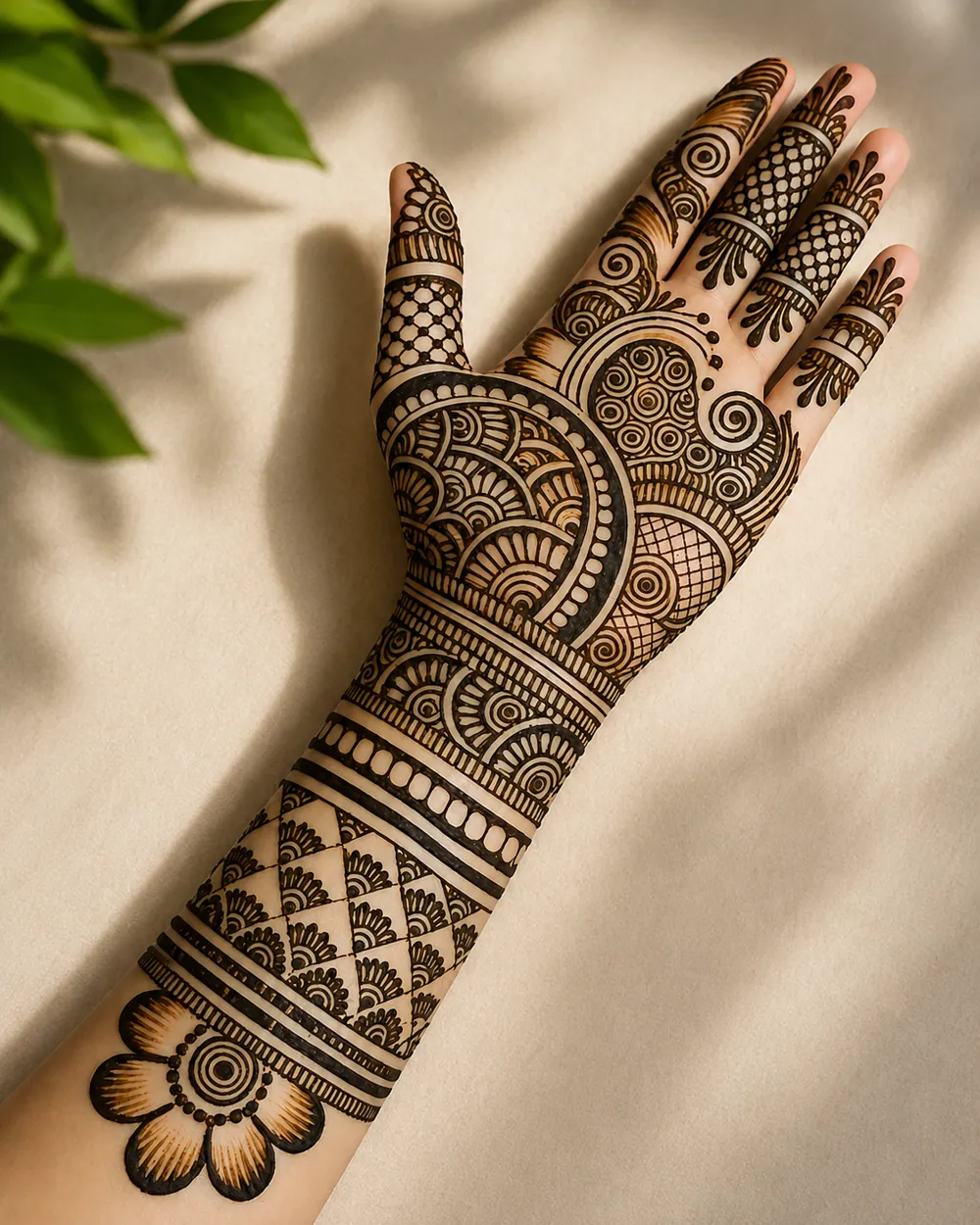 Graceful Arabic Mehndi Design #17