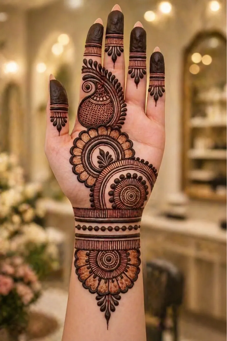 Graceful Arabic Mehndi Design #27