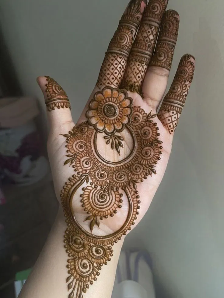 Trendy Arabic Mehndi Design #46