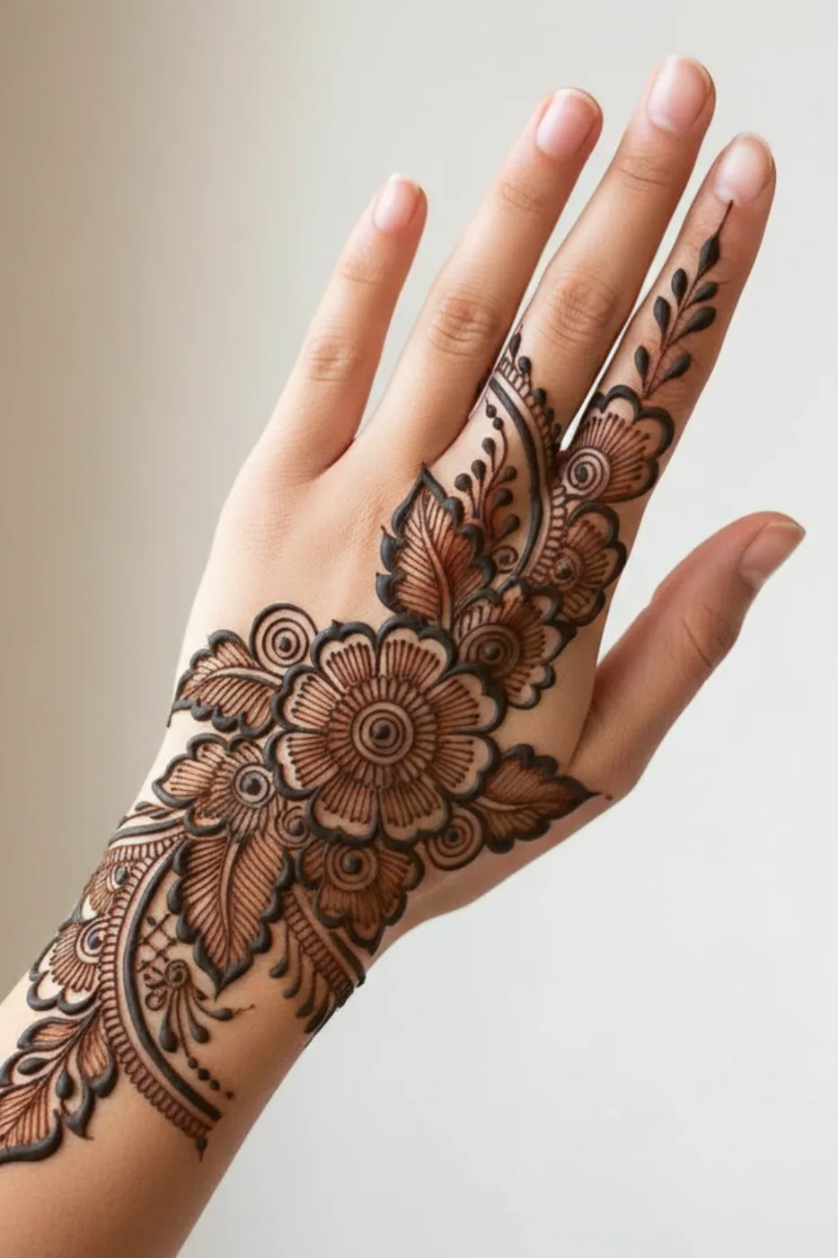 Intricate Arabic Mehndi Design #48