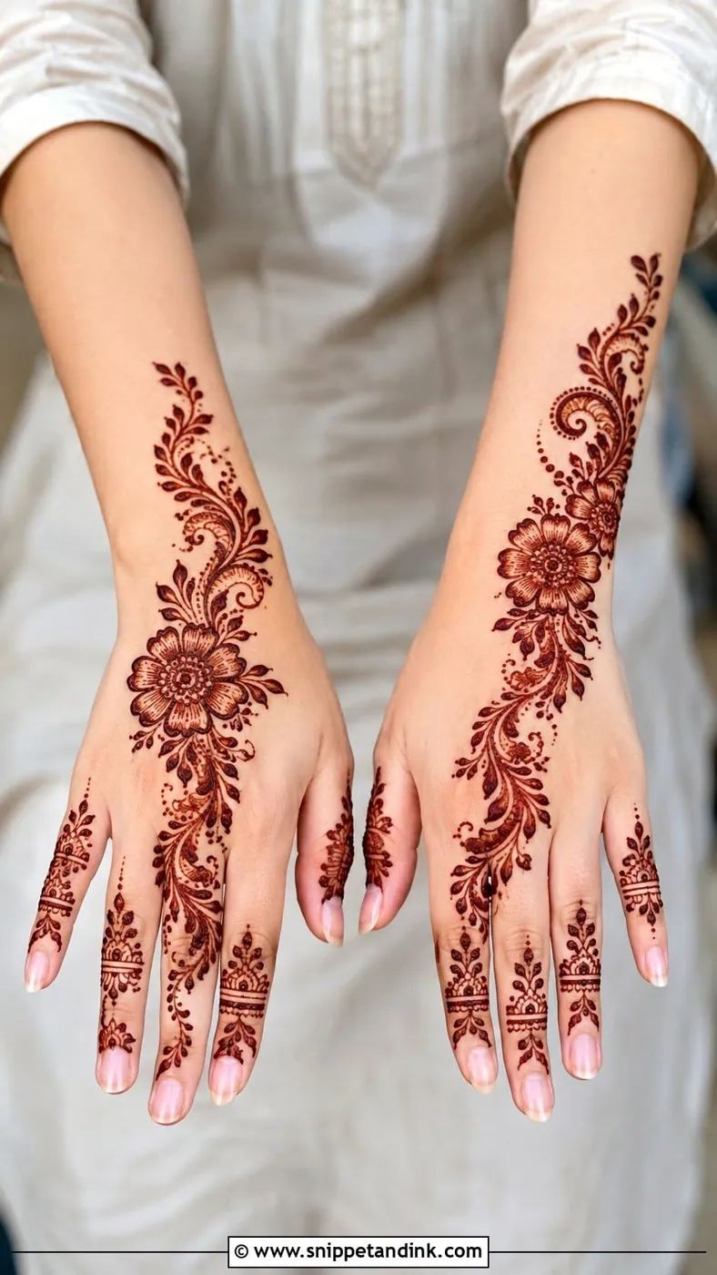 Modern Arabic Mehndi Design #71