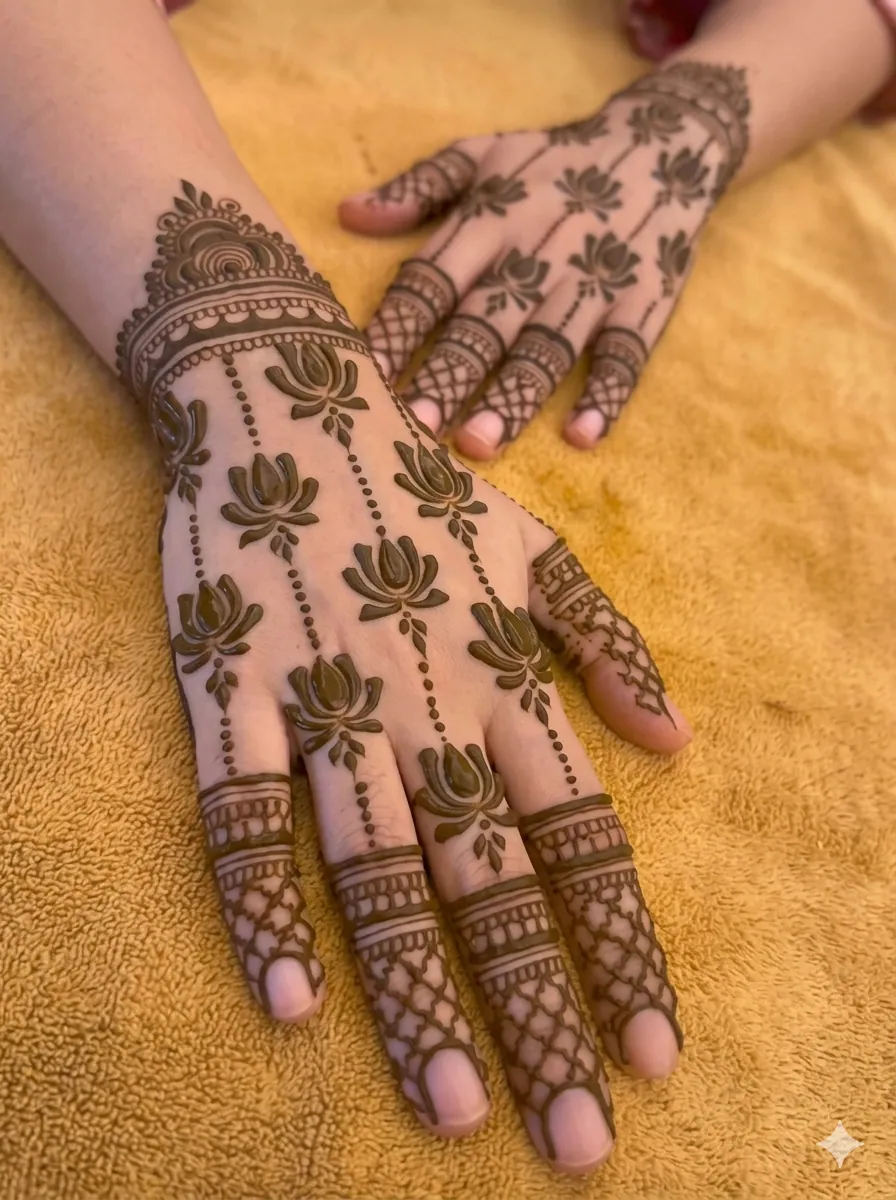 Classic Arabic Mehndi Design #72