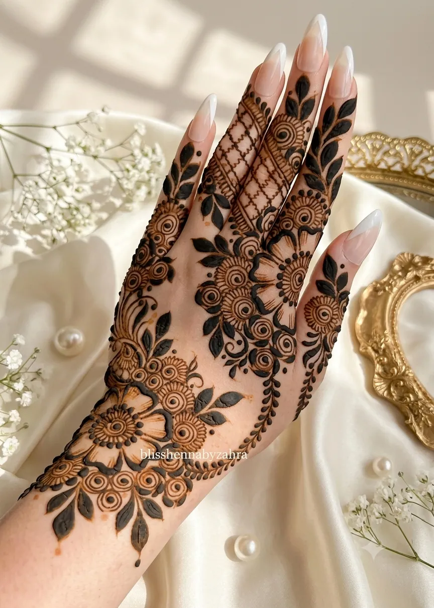 Intricate Arabic Mehndi Design #8