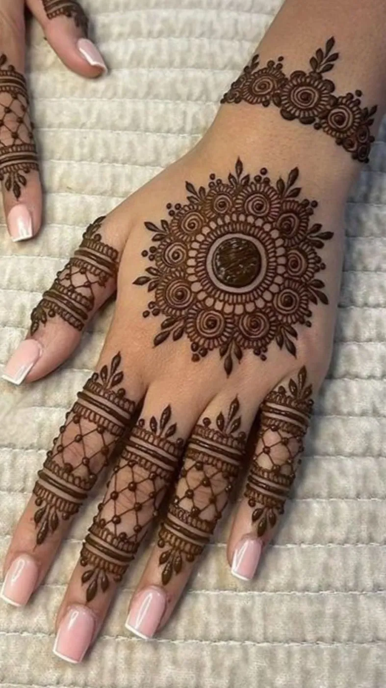 Charming Arabic Mehndi Design #89