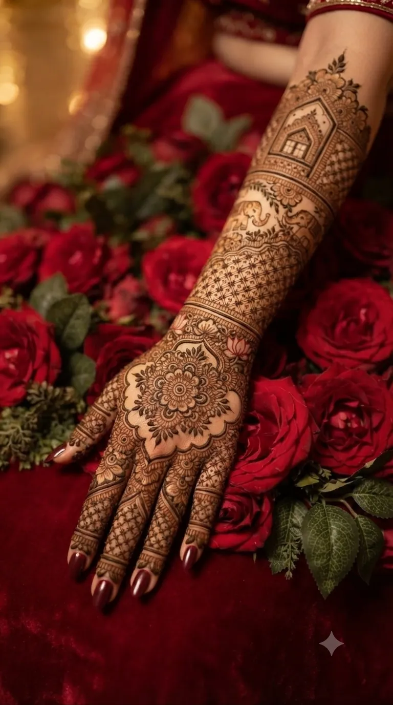 Intricate Bridal Mehndi Design #18