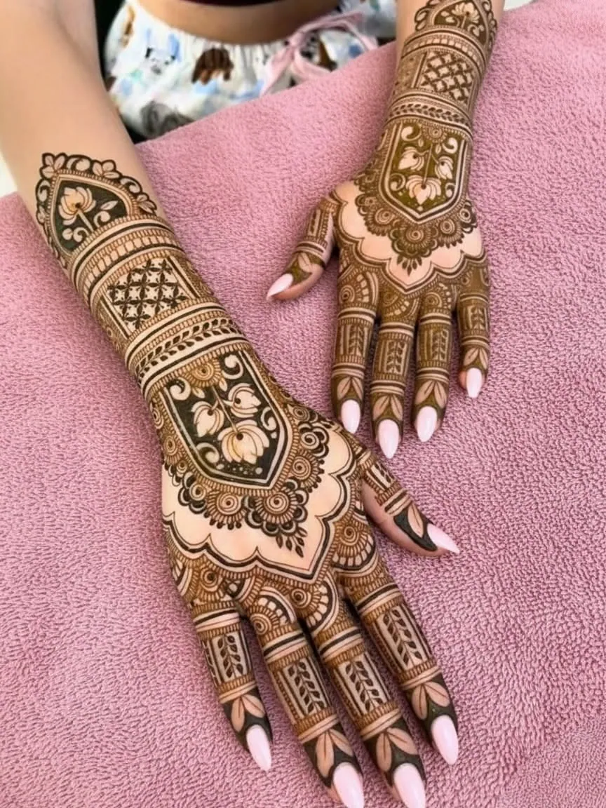 Classic Bridal Mehndi Design #22