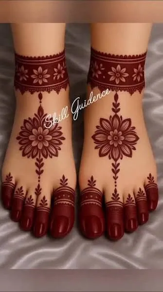 Elegant Feet Mehndi Design #10