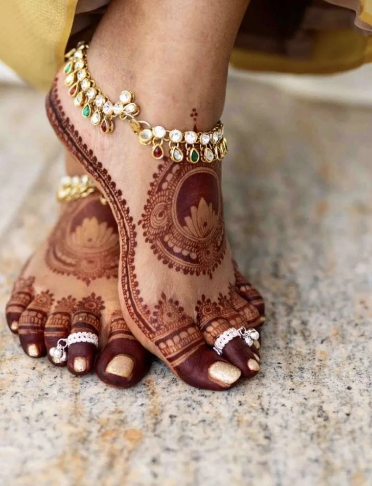 Intricate Feet Mehndi Design #18
