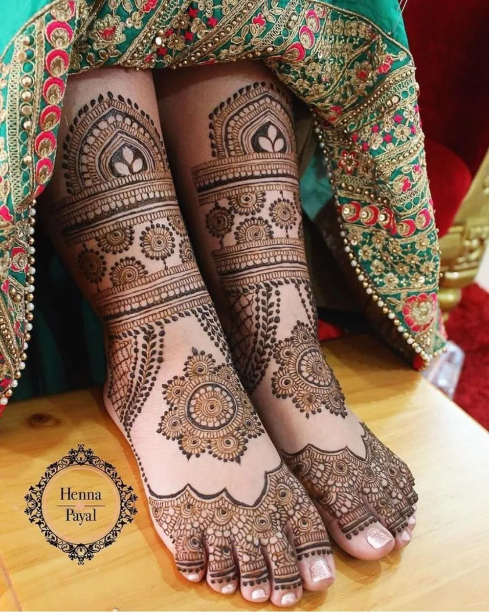 Stylish Feet Mehndi Design #23