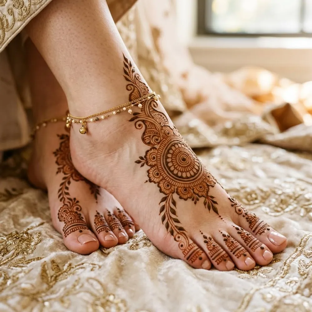Feet Mehndi Design