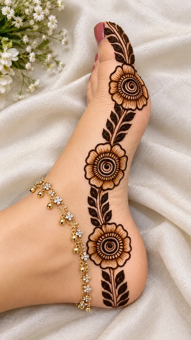 Latest Feet Mehndi Design #5