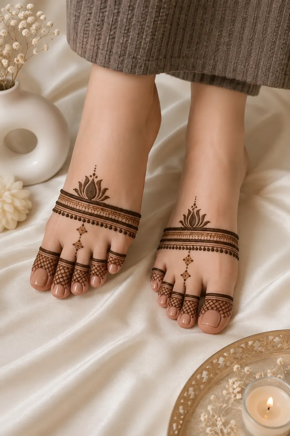Graceful Feet Mehndi Design #7