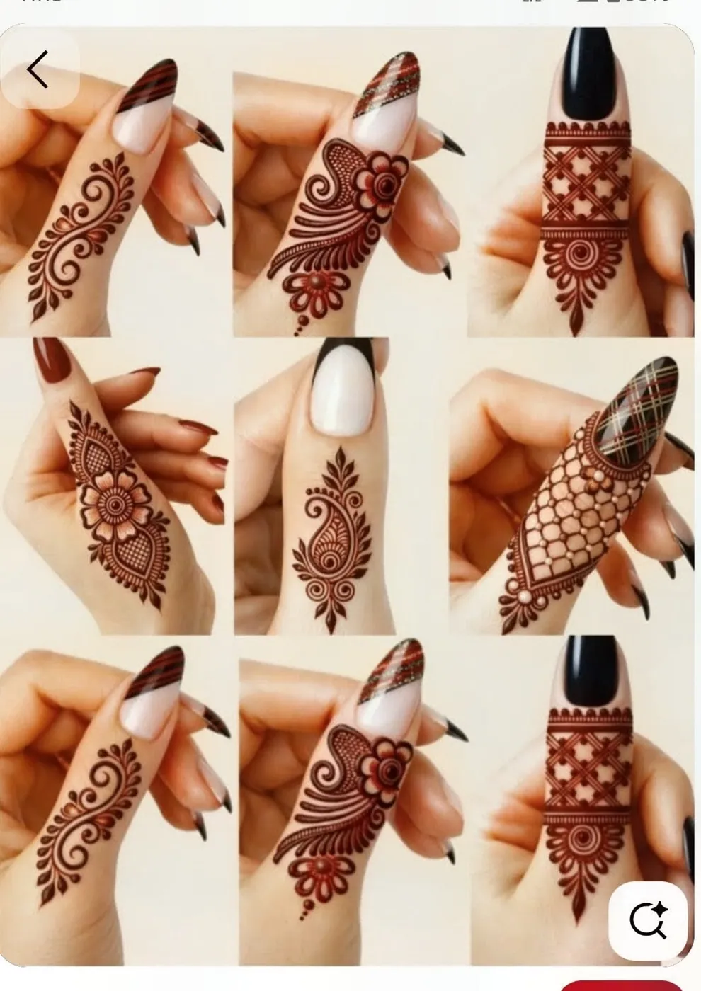 Stylish Finger Mehndi Design #13