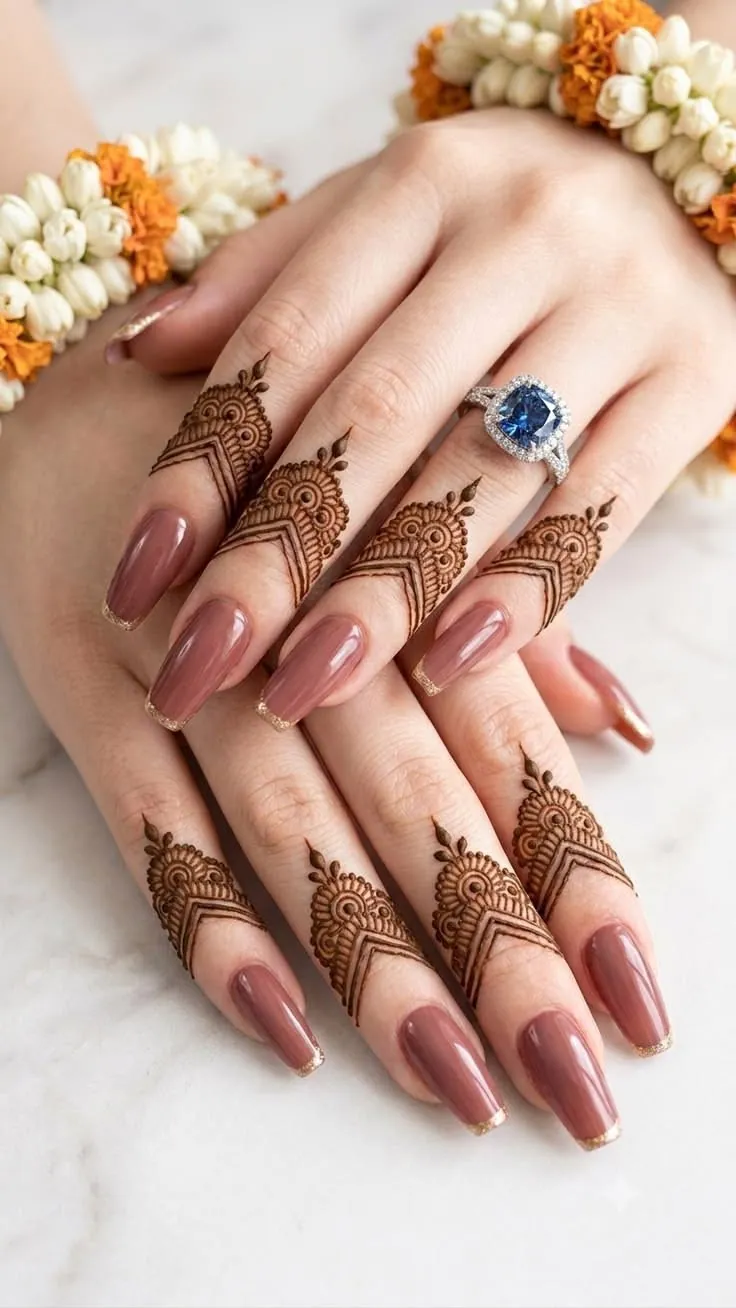 Charming Finger Mehndi Design #19