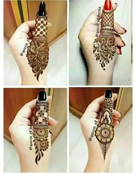 Elegant Finger Mehndi Design #20