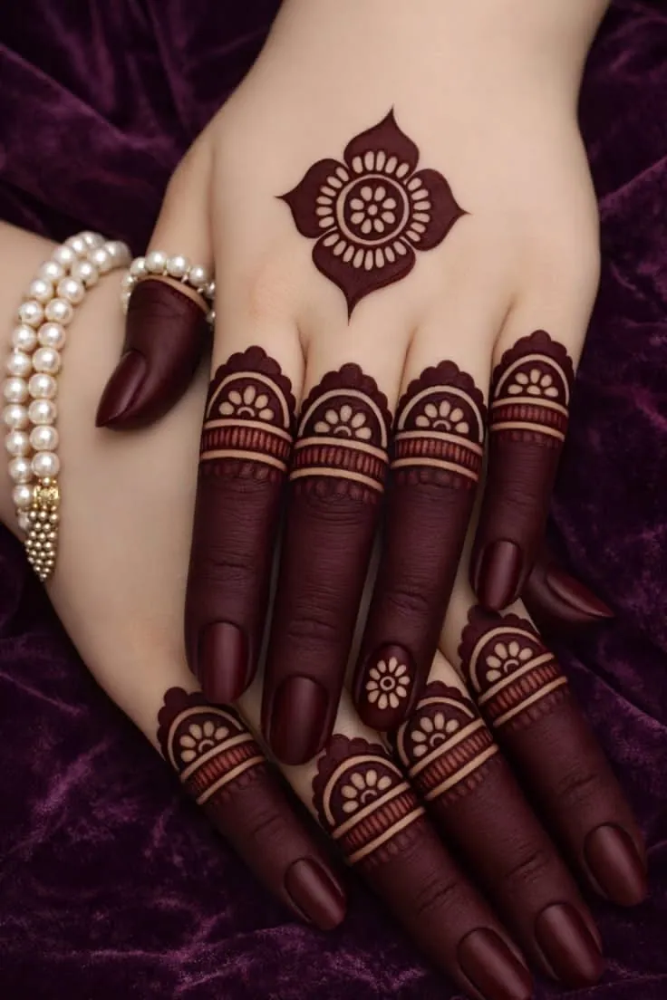 Stylish Finger Mehndi Design #23