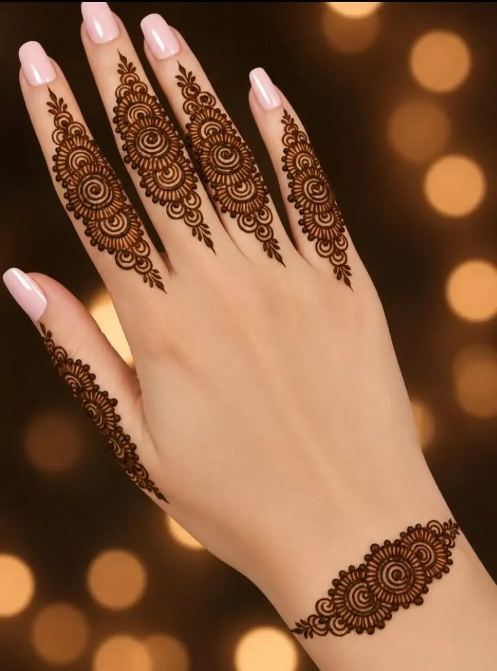 Charming Finger Mehndi Design #39