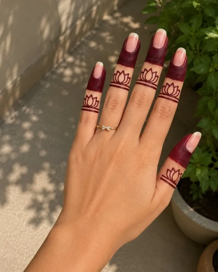 Charming Finger Mehndi Design #49
