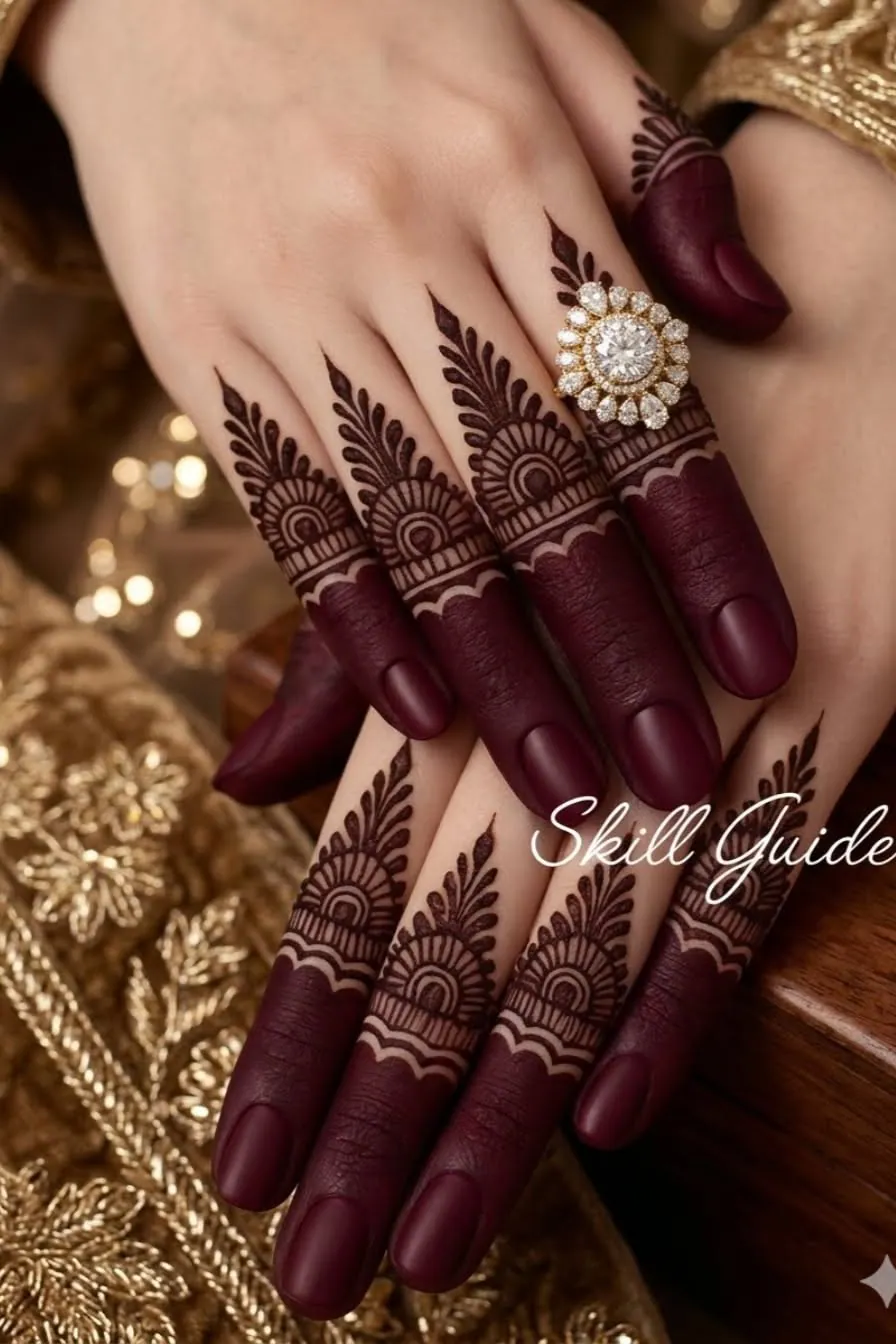 Modern Finger Mehndi Design #51