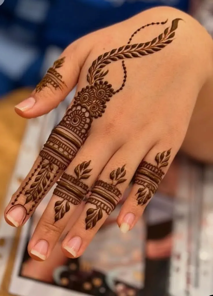 Latest Finger Mehndi Design #55