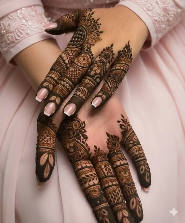 Intricate Finger Mehndi Design #58