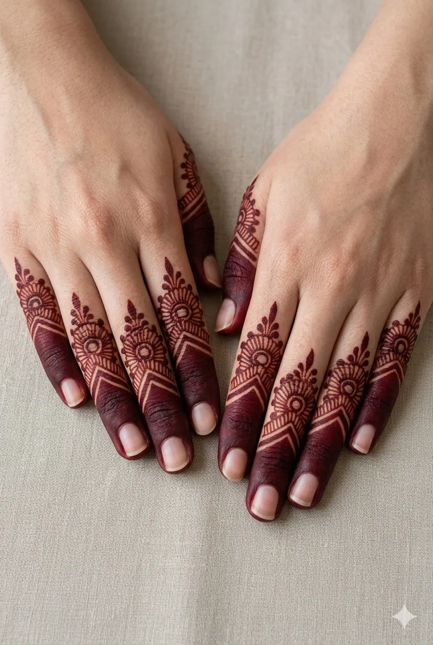 Elegant Finger Mehndi Design #60