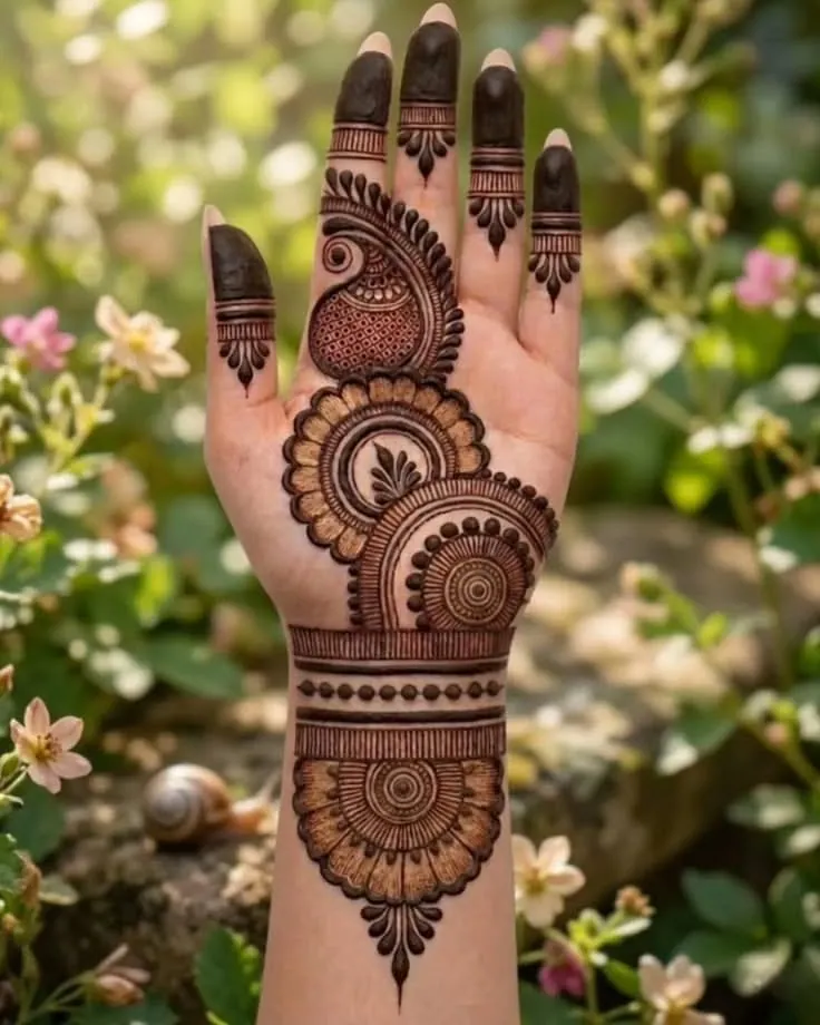 Modern Front Hand Mehndi Design #11