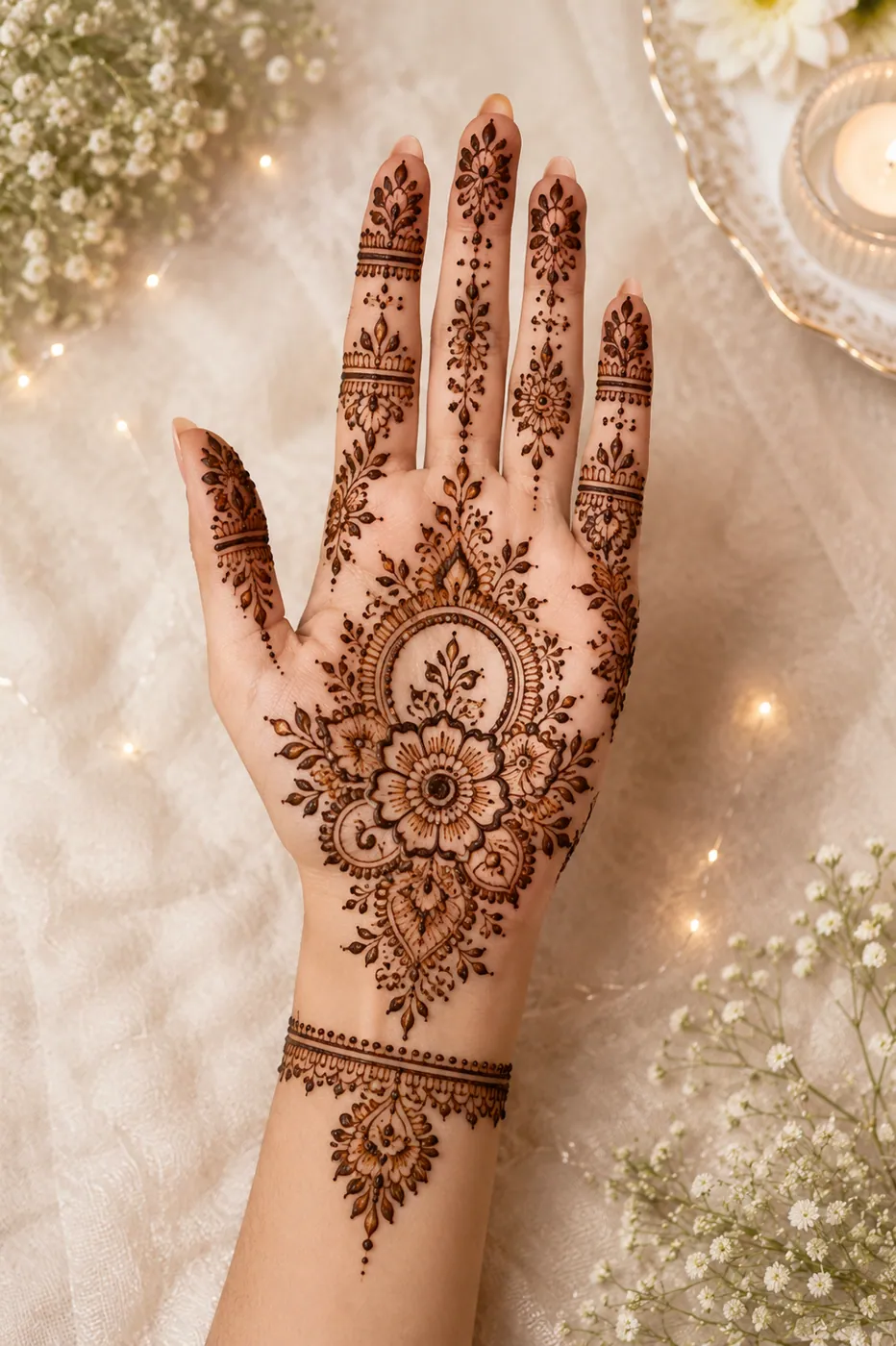 Trendy Front Hand Mehndi Design #26
