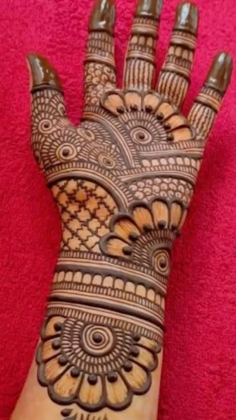 Charming Front Hand Mehndi Design #29