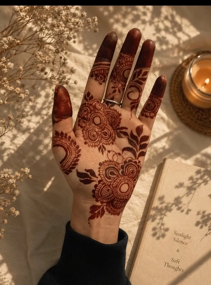 Elegant Front Hand Mehndi Design #30