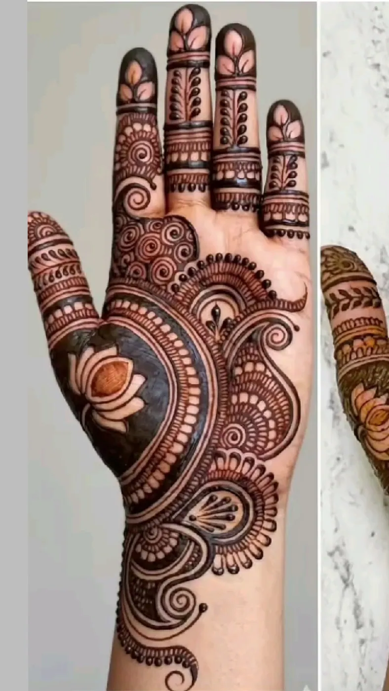 Trendy Front Hand Mehndi Design #36