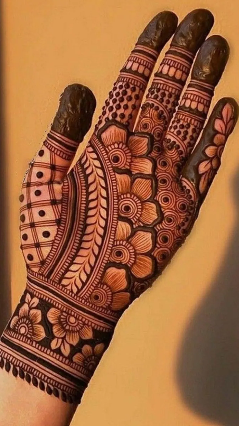 Modern Front Hand Mehndi Design #41