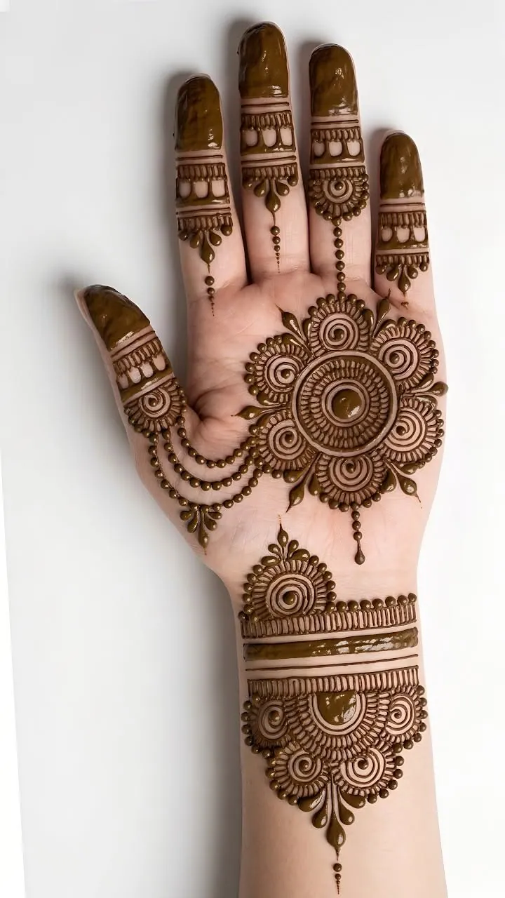 Graceful Simple Mehndi Design #107