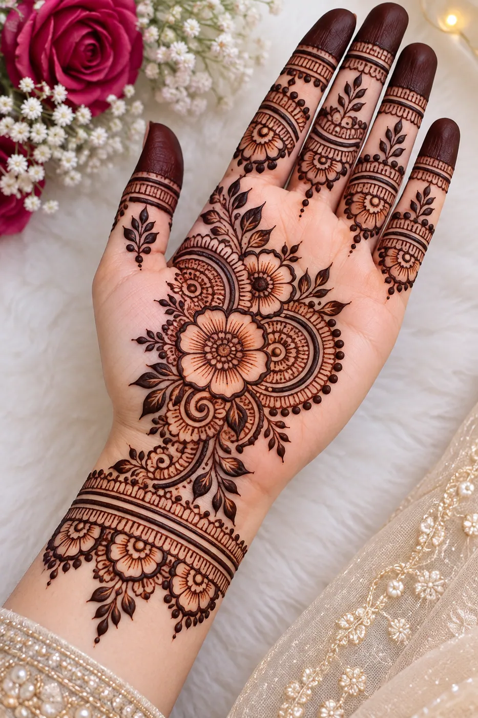Intricate Simple Mehndi Design #108