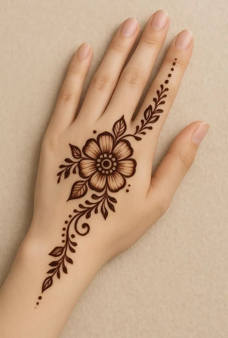Modern Simple Mehndi Design #11