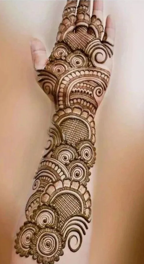 Intricate Simple Mehndi Design #128