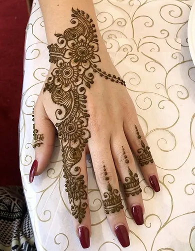 Intricate Simple Mehndi Design #148