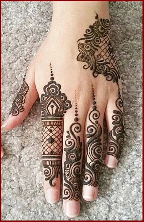 Modern Simple Mehndi Design #151