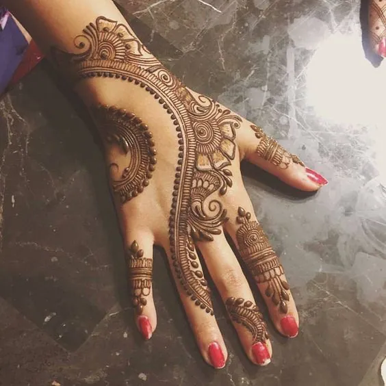 Graceful Simple Mehndi Design #217