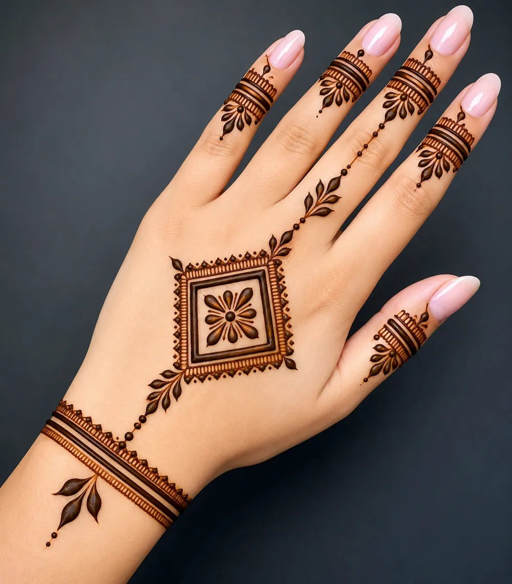 Beautiful Simple Mehndi Design #24