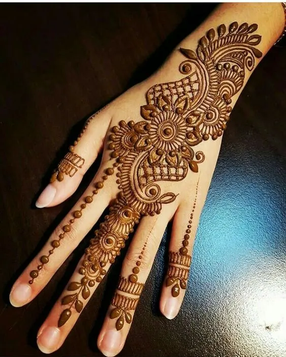 Classic Simple Mehndi Design #242