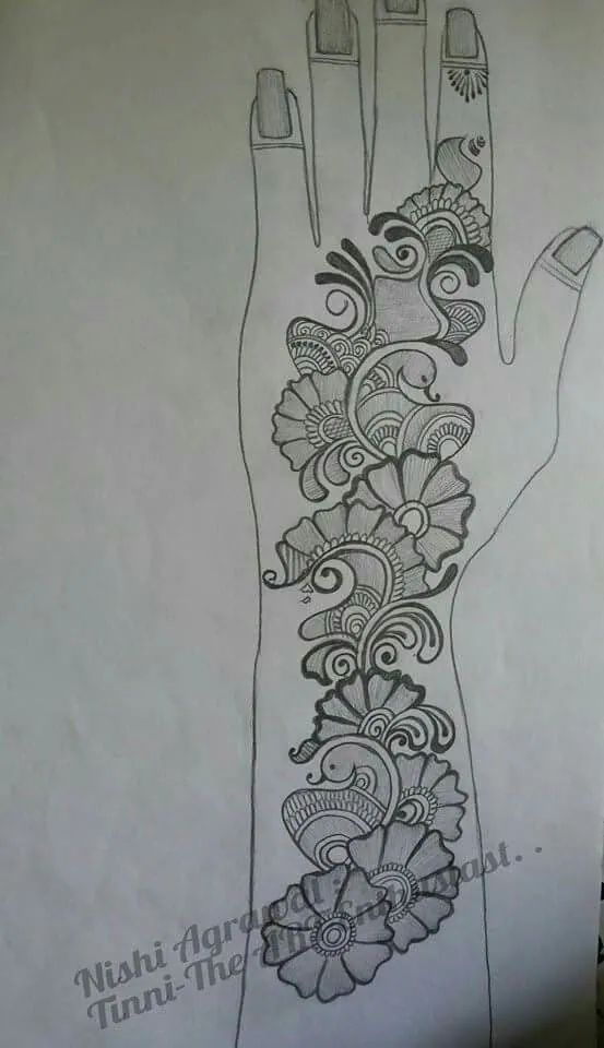 Classic Simple Mehndi Design #262
