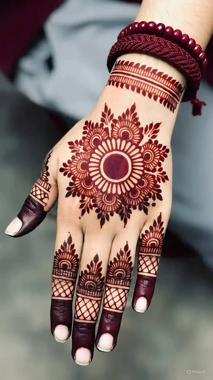 Classic Simple Mehndi Design #32