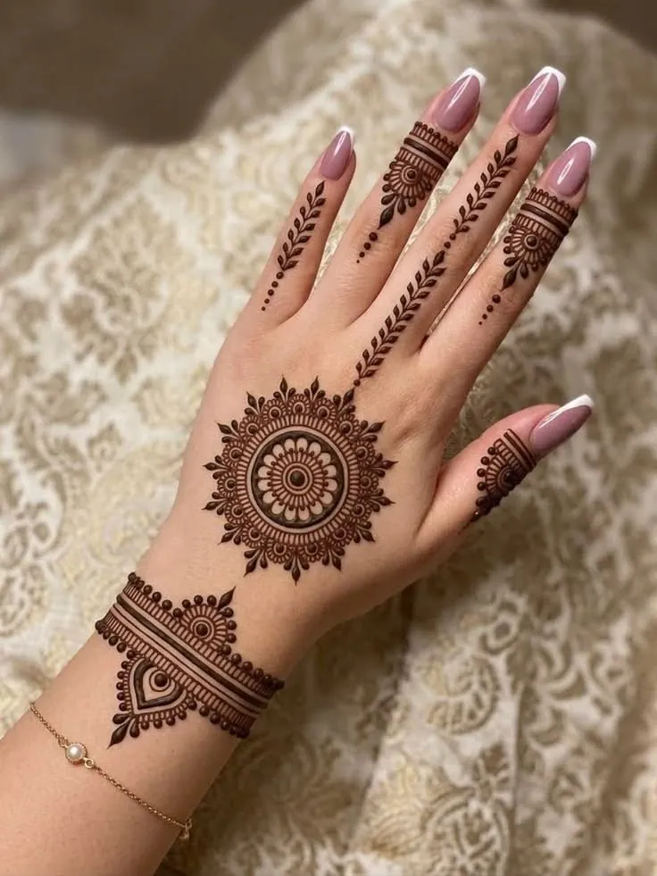 Charming Simple Mehndi Design #49