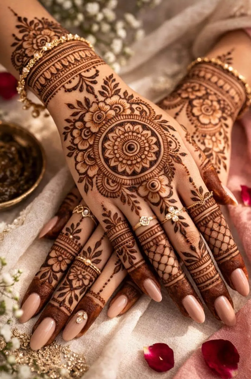 Latest Simple Mehndi Design #55