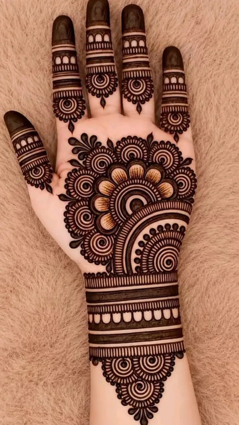 Graceful Simple Mehndi Design #57