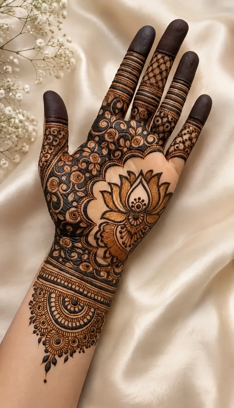 Charming Simple Mehndi Design #69