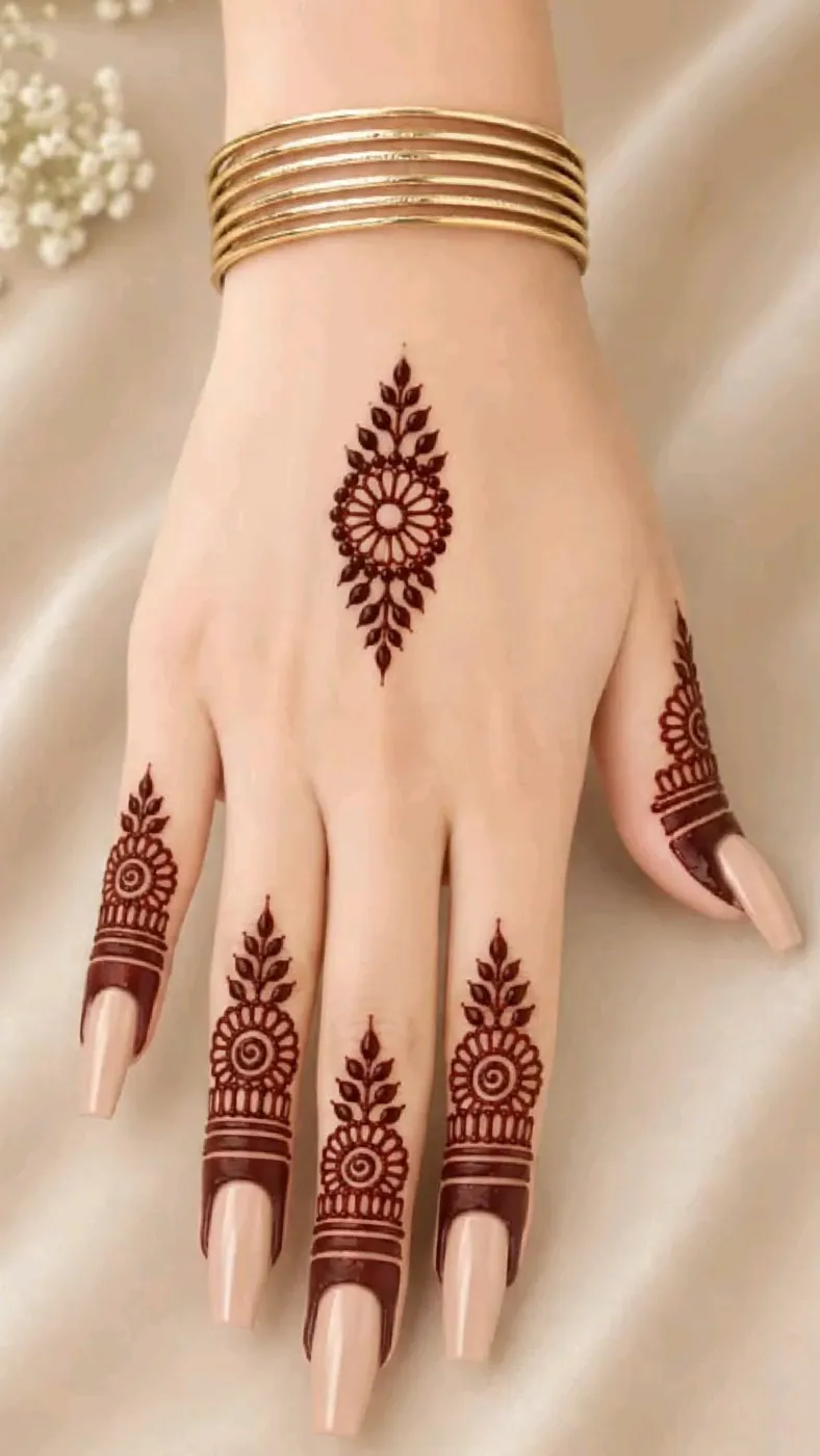 Graceful Simple Mehndi Design #7