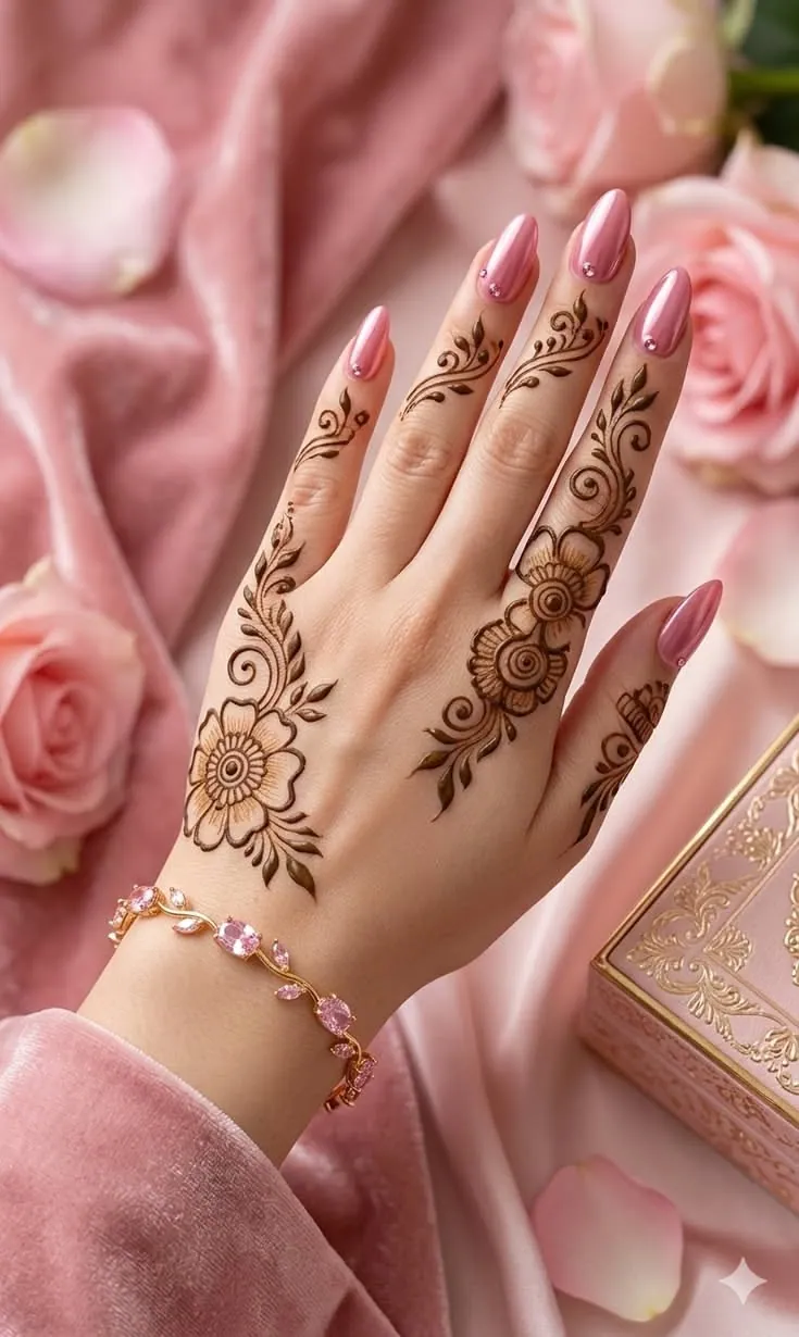 Trendy Simple Mehndi Design #76